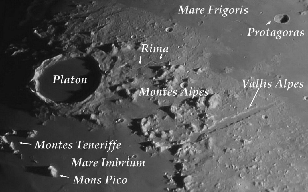 Paysages lunaires à explorer (1) : Platon et Vallis Alpes